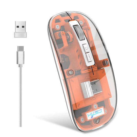 Transparent Wireless, Bluetooth 3 Mode Silent Mouse