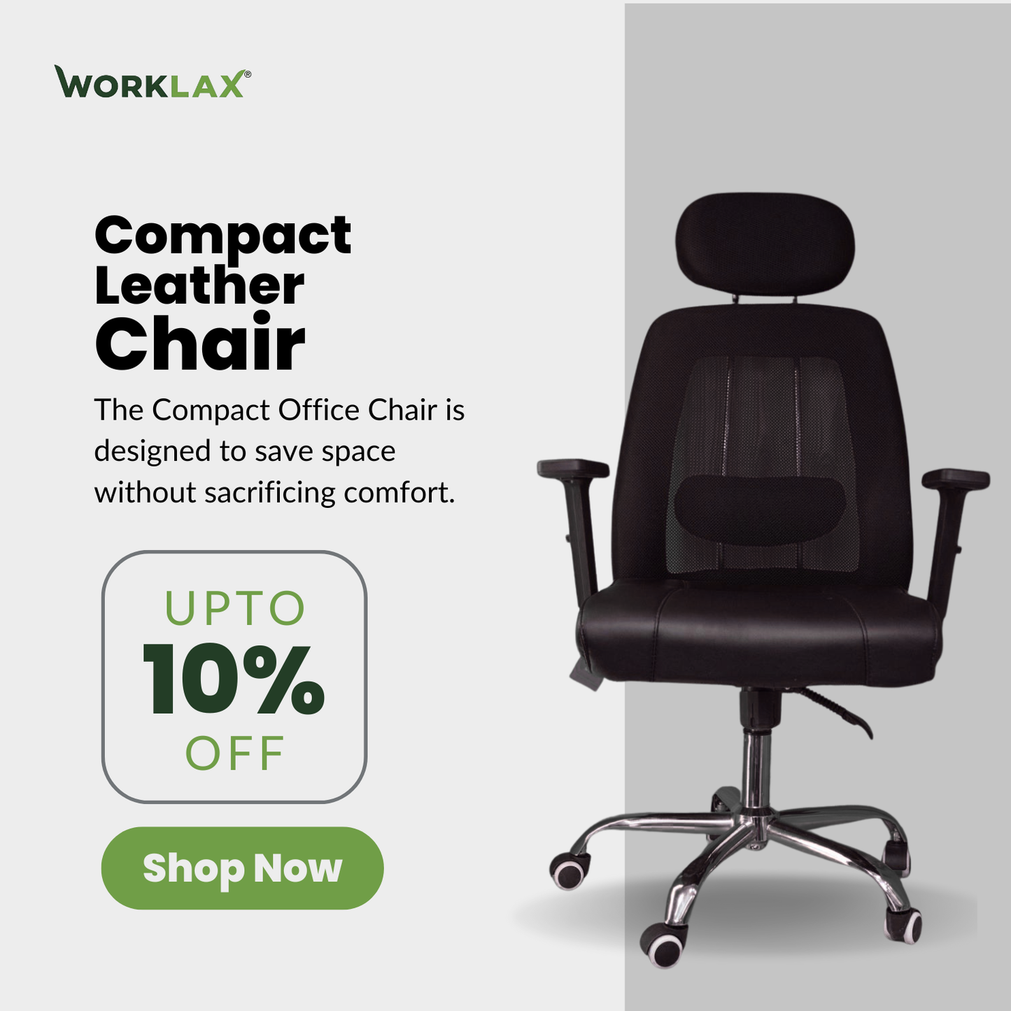 Compact Office Chair - Leather