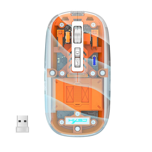 Transparent Wireless, Bluetooth 3 Mode Silent Mouse
