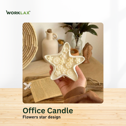 Office Candle - Flowers star design