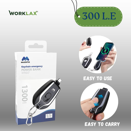 Majentik MJ-14 1300mAh Power Bank Type C - Black