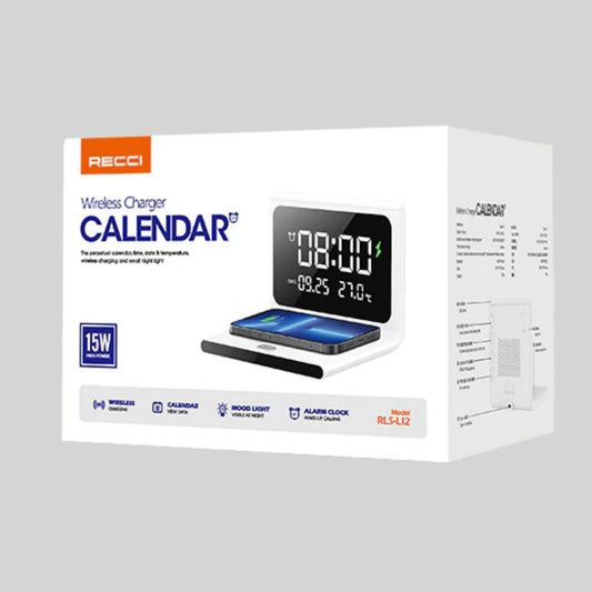 RECCI RLS-L12 15W WIRELESS CHARGER CALENDAR - WHITE
