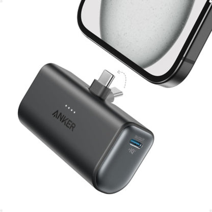 Anker Mini Portable Charger with Built-In Foldable USB-C Connector