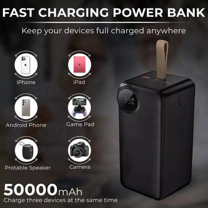 Recci 22.5W 50000mAh USB Power Bank Battery Pack Charger for All Mobile Phone