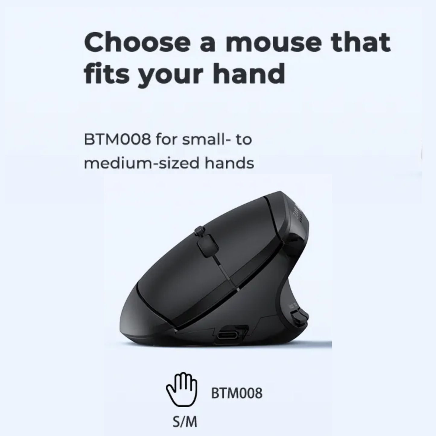 ERGONOMIC WIRELESS MOUSE - DUAL MODE ( BTM008)
