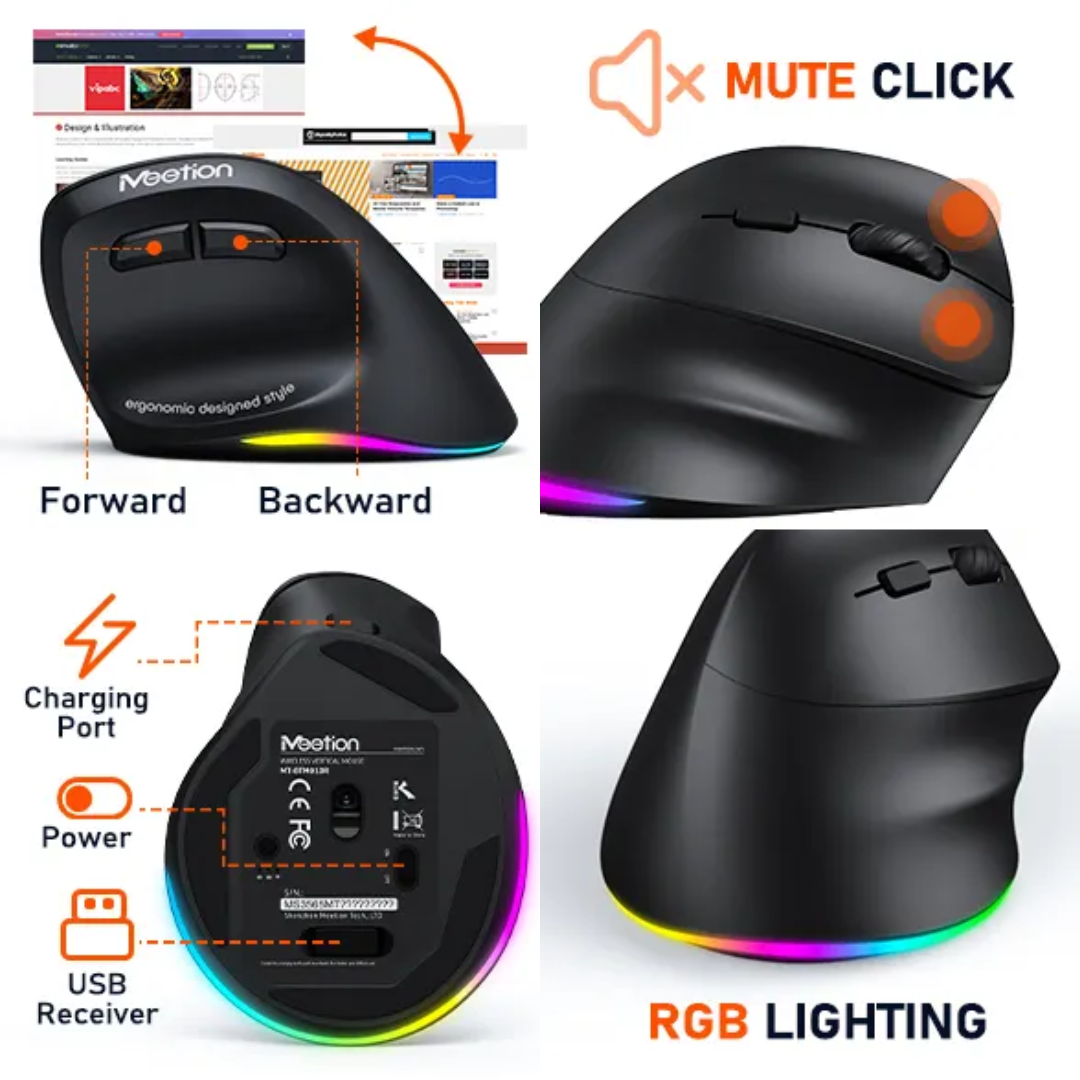 Meetion Vertical Mouse - BTM010R