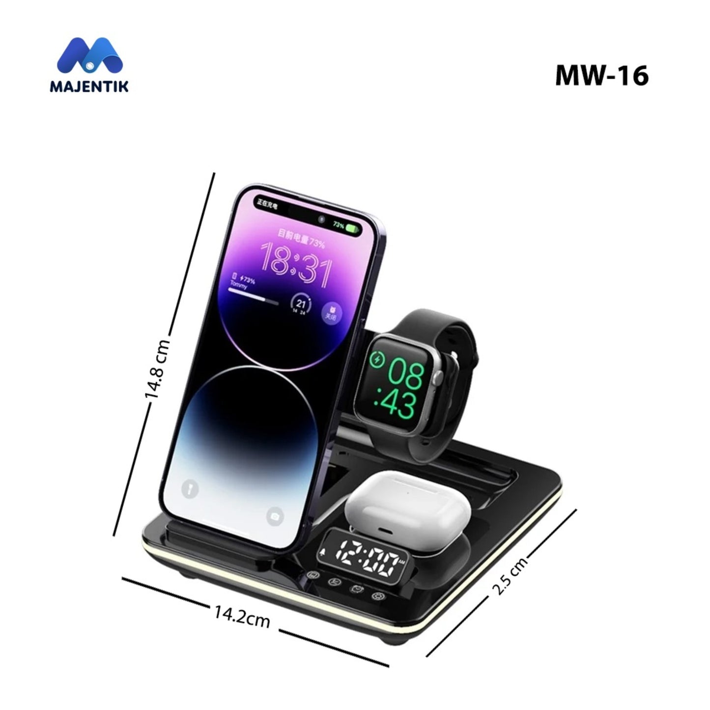 MW-16 Wireless Charger -ستيشين الشحن اللاسلكي